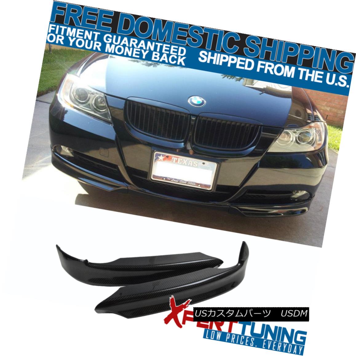 エアロパーツ 06 07 08 BMW 3 Series E90 OE Style Carbon Fiber CF Front Splitter Lip 06 07 08 BMW 3シリーズE90 OEスタイルカーボンファイバーCFフロントスプリッターリップ 【並行輸入品】