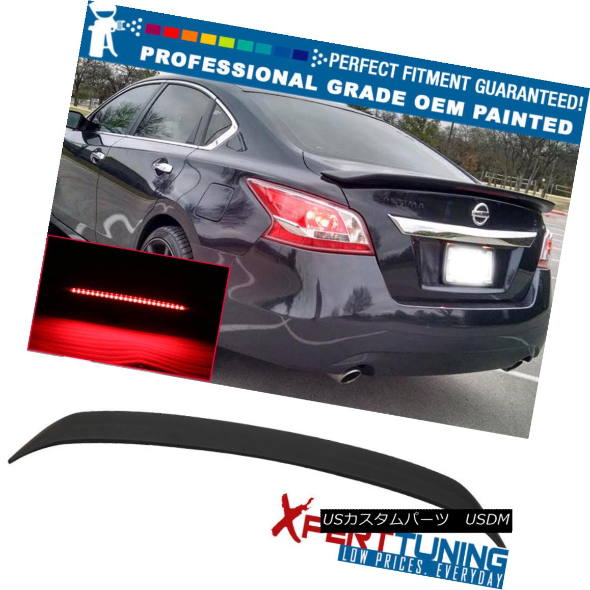 エアロパーツ Fit 13-15 Altima 4Dr Sedan OE Factory Trunk Spoiler LED - Painted OEM Color 適合13-15 Altima 4DrセダンOE工場トランク・スポイラーLED - 塗装OEMカラー 【並行輸入品】|カスタムパーツ WORLD倉庫