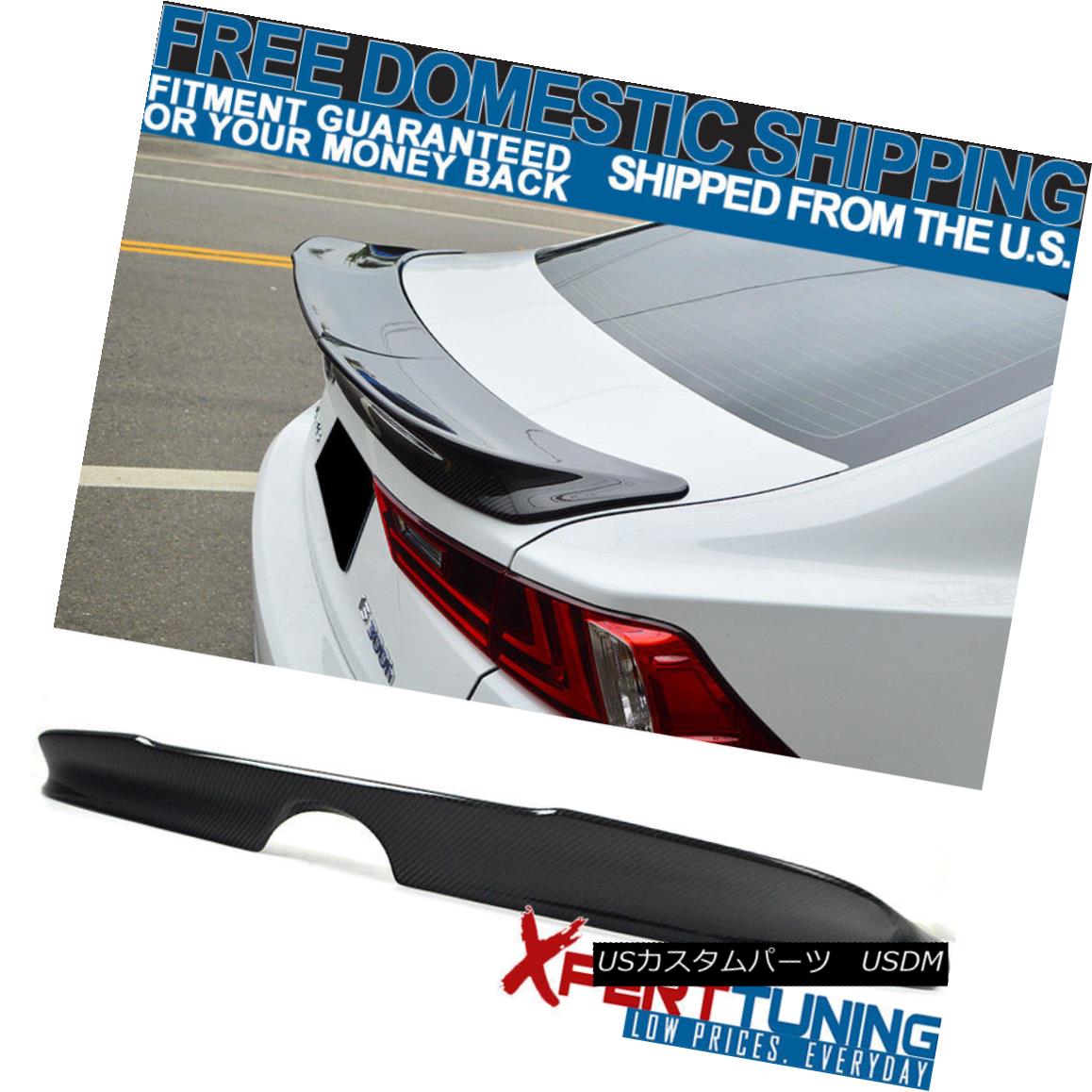 エアロパーツ Fit For 14-16 Lexus IS250 XE30 TR-D Style Trunk Spoiler - Carbon Fiber (CF) 14-16 Lexus IS250 XE30 TR-Dスタイルトランク・スポイラー - 炭素繊維(CF) 【並行輸入品】