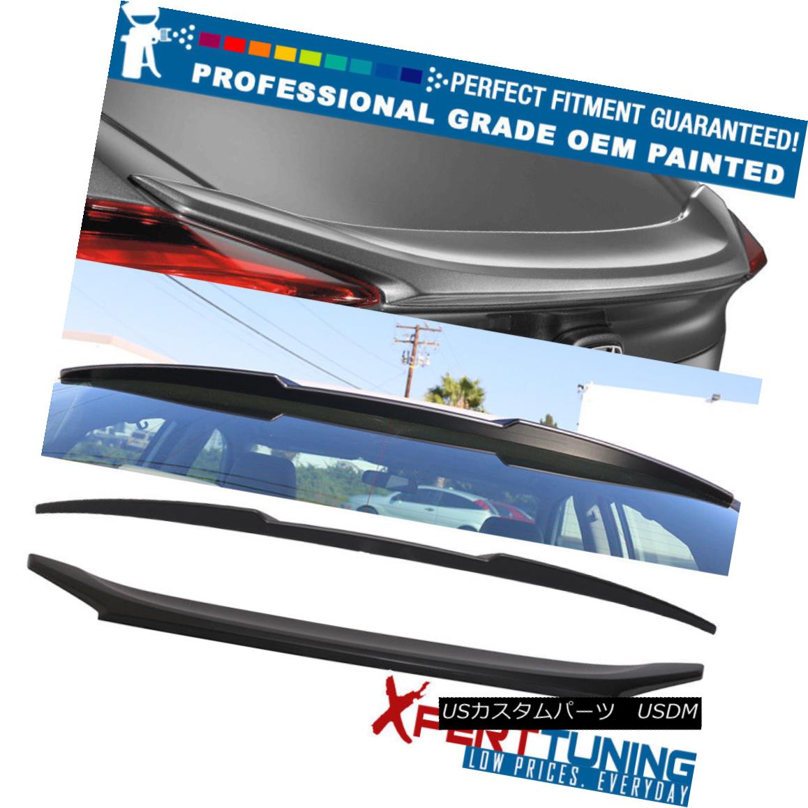 エアロパーツ 16-18 Civic 10th Sedan Painted OE Trunk Spoiler & Roof Wing - OEM Painted Color 16-18シビック10thセダン塗装OEトランク・スポイラー＆amp; 屋根の羽 - OEM塗装色 【並行輸入品】