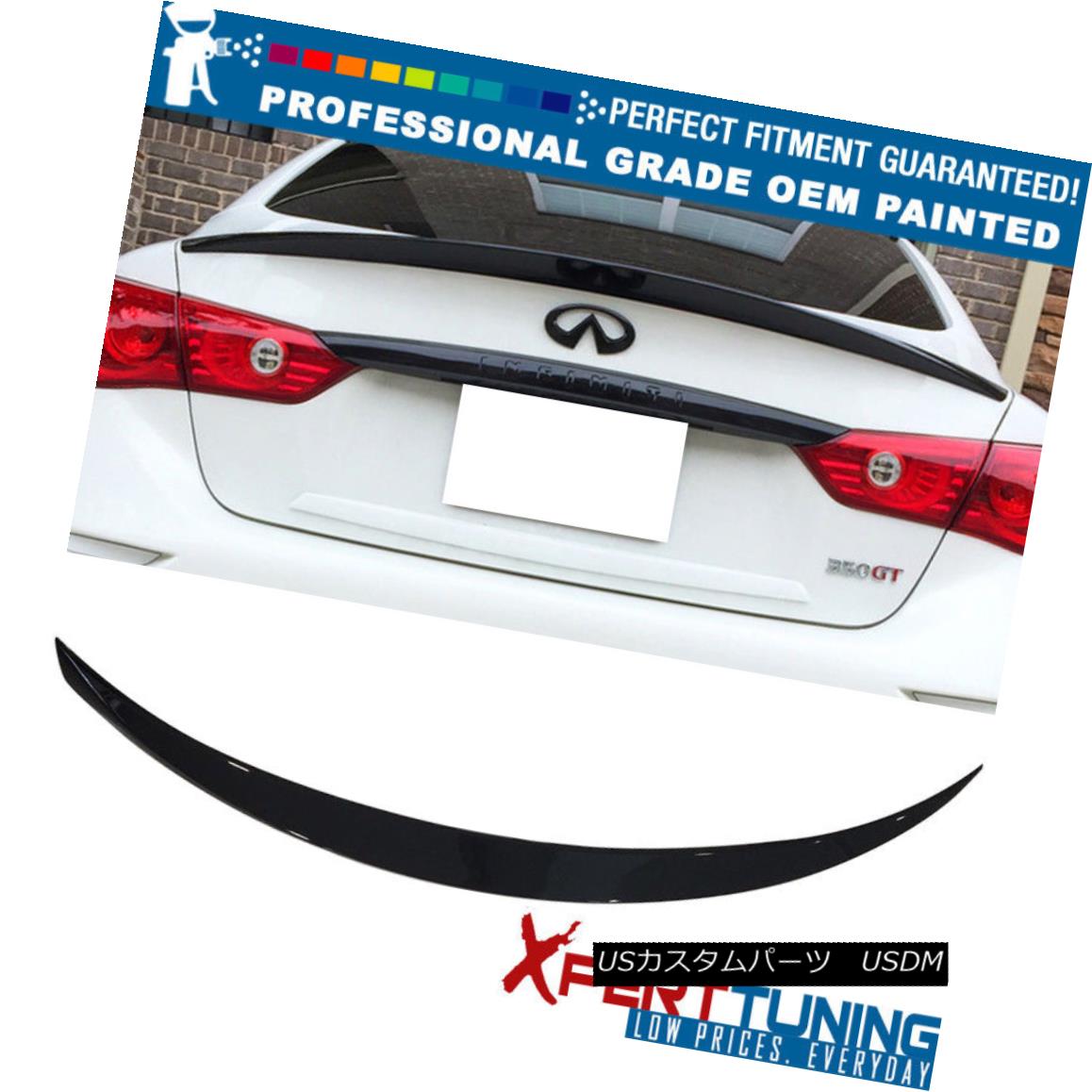 エアロパーツ For 14-18 Infiniti Q50 Sedan 4Dr ER Eau Painted Trunk Spoiler -OEM Painted Color 14-18インフィニティQ50セダン4Dr ER Eau塗装トランク・スポイラー用 - 塗装色 【並行輸入品】