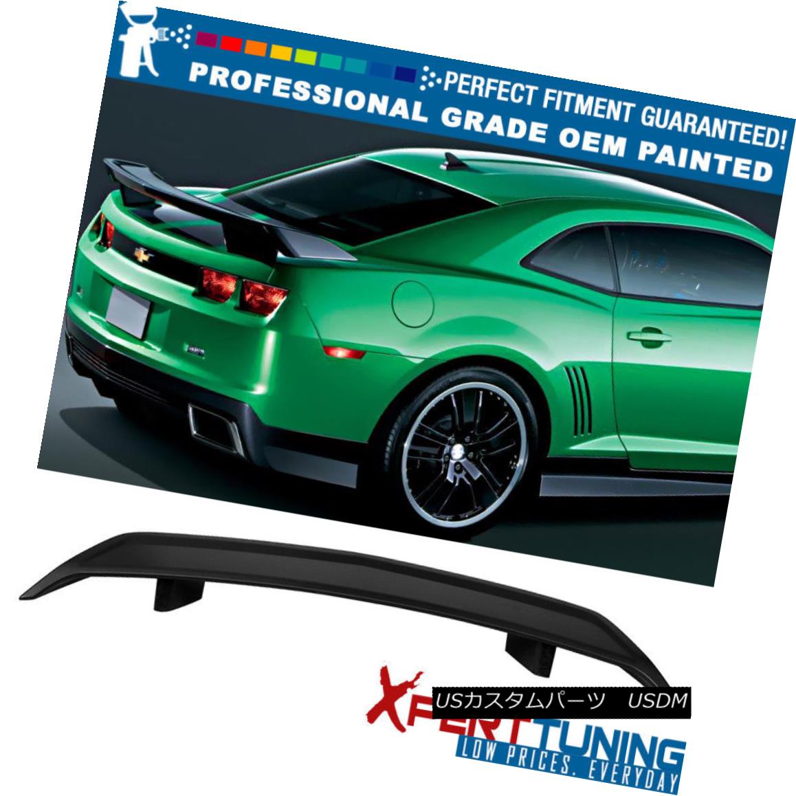 エアロパーツ Fits 10-13 Chevy Camaro GM High Wing ABS Trunk Spoiler & LED - OEM Painted Color フィット10-13シボレーカマロGMハイウイングABSトランクスポイラー＆amp; LED - OEM塗装カラー 【並行輸入品】