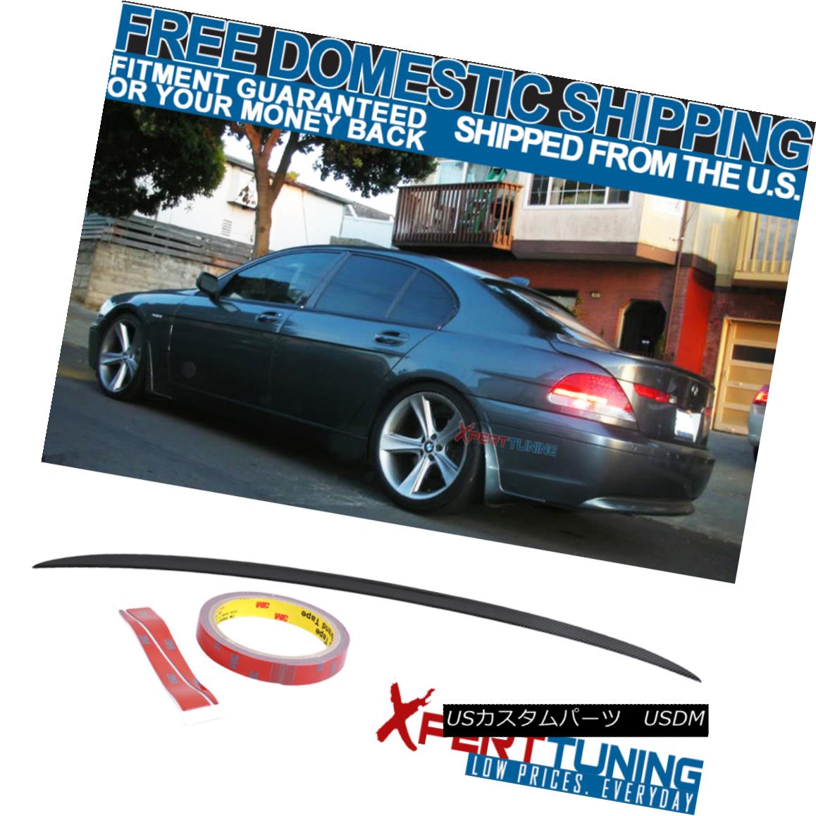 エアロパーツ 02-08 BMW E65 Pre-Facelift 7-Series M-TECH Msport Carbon Fiber CF Trunk Spoiler 02-08 BMW E65プレフェイスリフト7シリーズM-TECH MsportカーボンファイバーCFトランク・スポイラー 【並行輸入品】