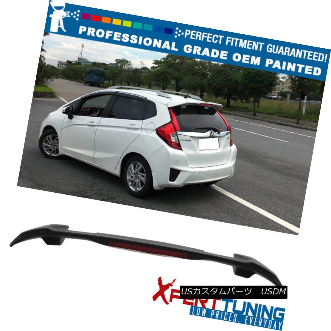 エアロパーツ Fits 15-18 Honda Fit JDM OE RS Style LED Roof Wing Spoiler - OEM Painted Color フィット15-18ホンダフィットJDM OE RSスタイルLED屋根ウィングスポイラー - OEM塗装カラー 【並行輸入品】|カスタムパーツ WORLD倉庫