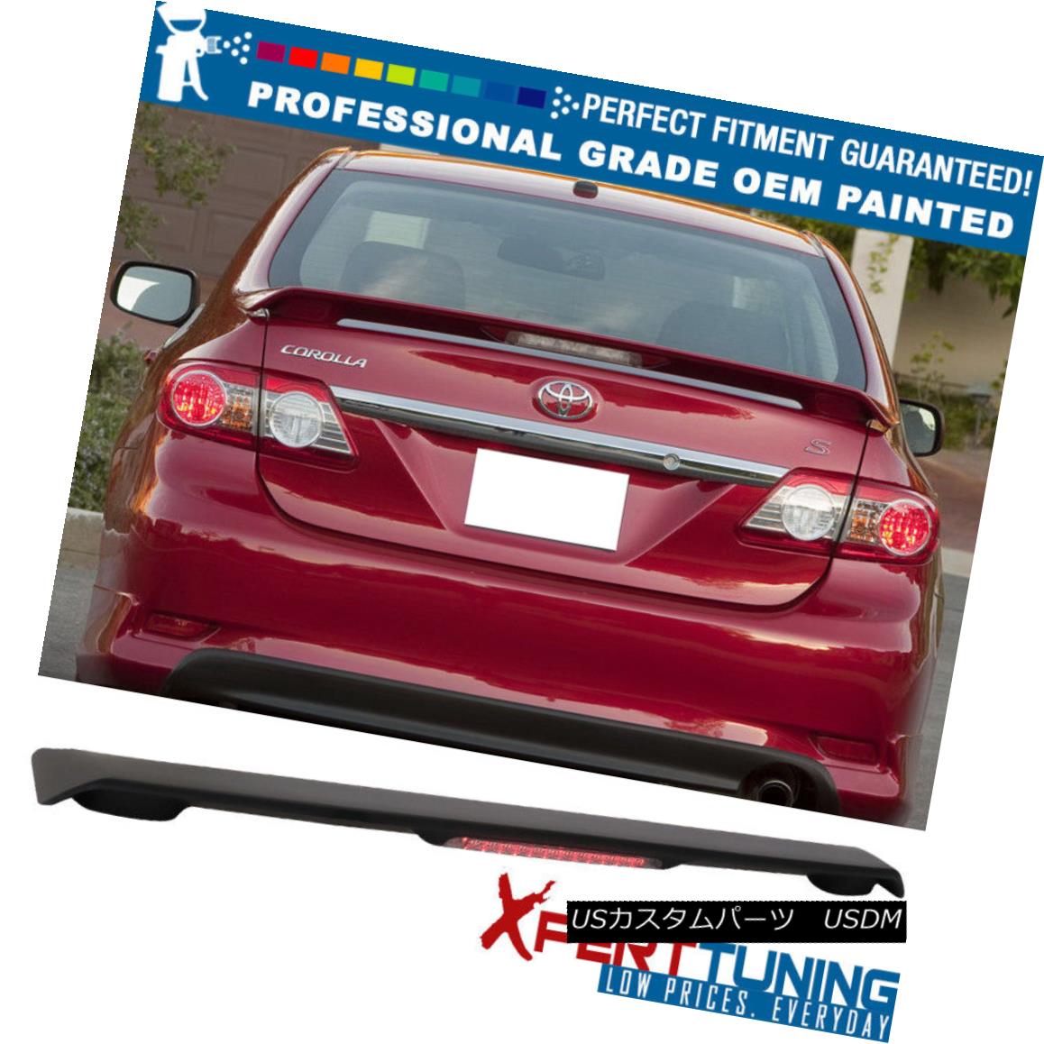 エアロパーツ Fit 09-13 Toyota Corolla OE Style Trunk Spoiler & LED Brake OEM Painted Color フィット09-13トヨタカローラOEスタイルトランクスポイラー& LEDブレーキOEM塗装色 【並行輸入品】|カスタムパーツ WORLD倉庫