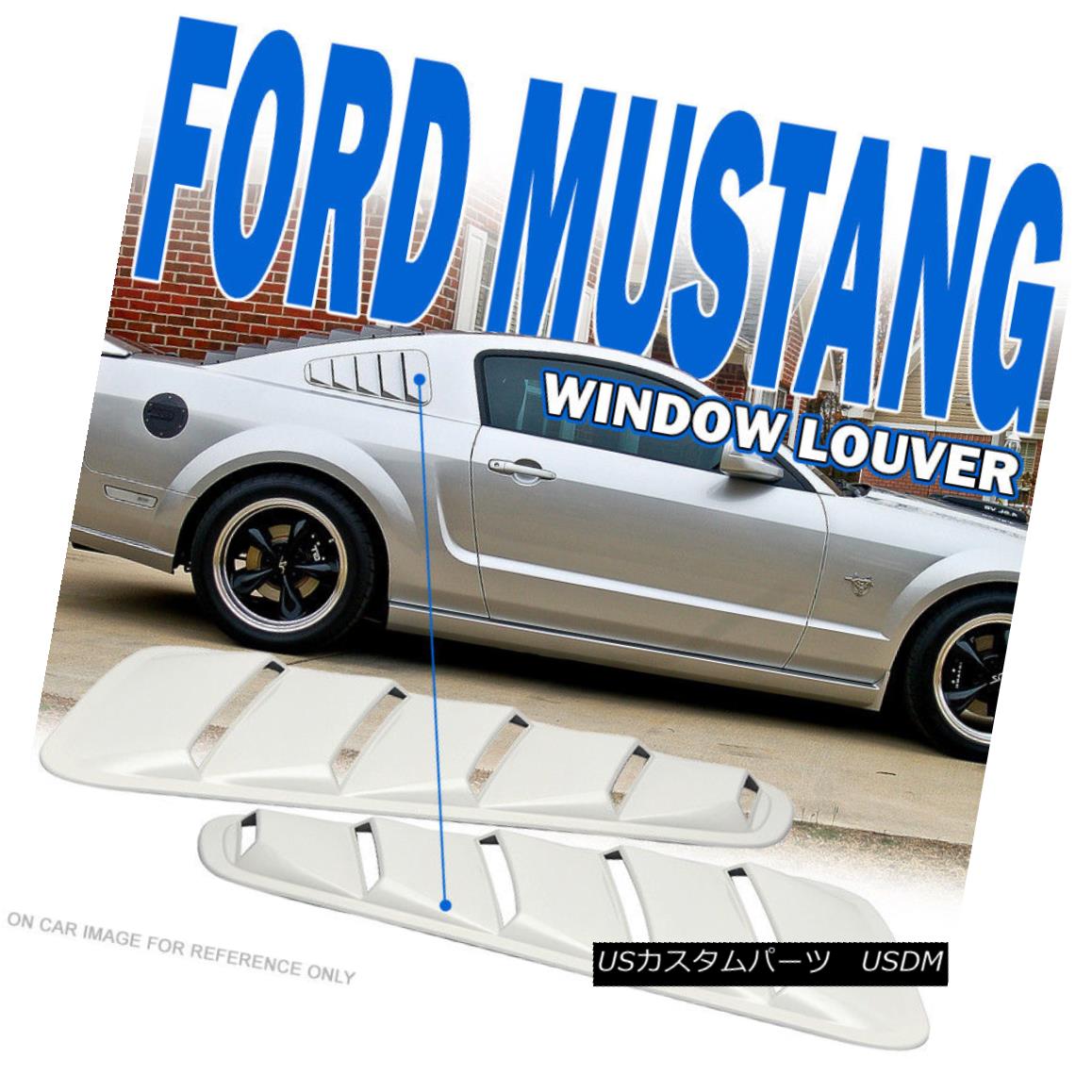 エアロパーツ Fit For 05-09 Mustang V6 Painted # HP Hi Performance White Window Louver - ABS 05-09 Mustang V6塗装済み＃HPハイパフォーマンスホワイトウィンドウルーバー - ABS 【並行輸入品】｜カスタムパーツ WORLD倉庫