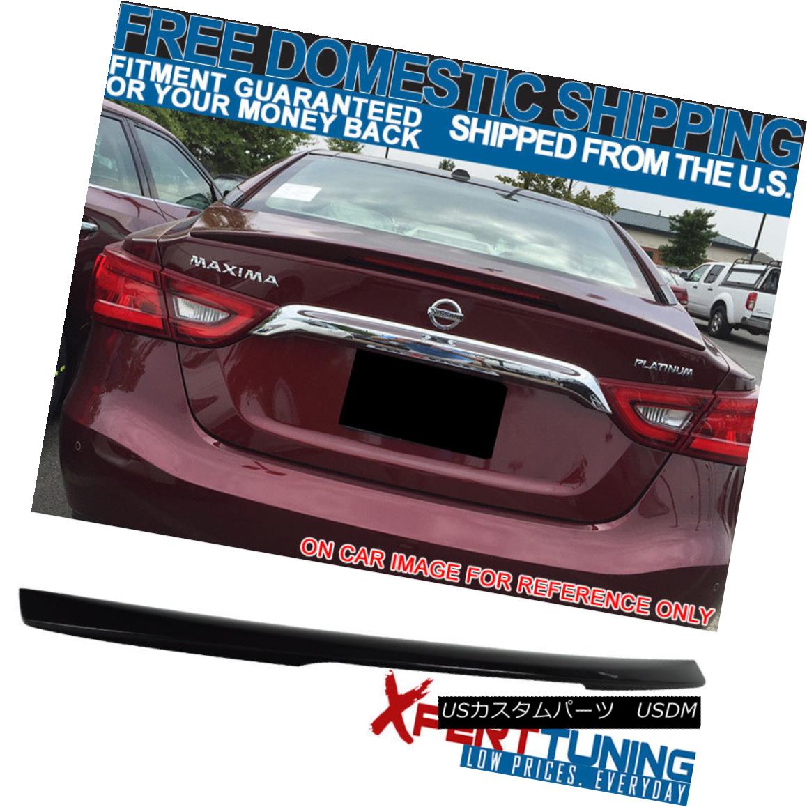エアロパーツ Fit 16-18 Maxima OE Style Trunk Spoiler ABS Painted Bordeaux Black # GAB フィット16-18マキシマOEスタイルトランクスポイラーABS塗装ボルドーブラック＃GAB 【並行輸入品】