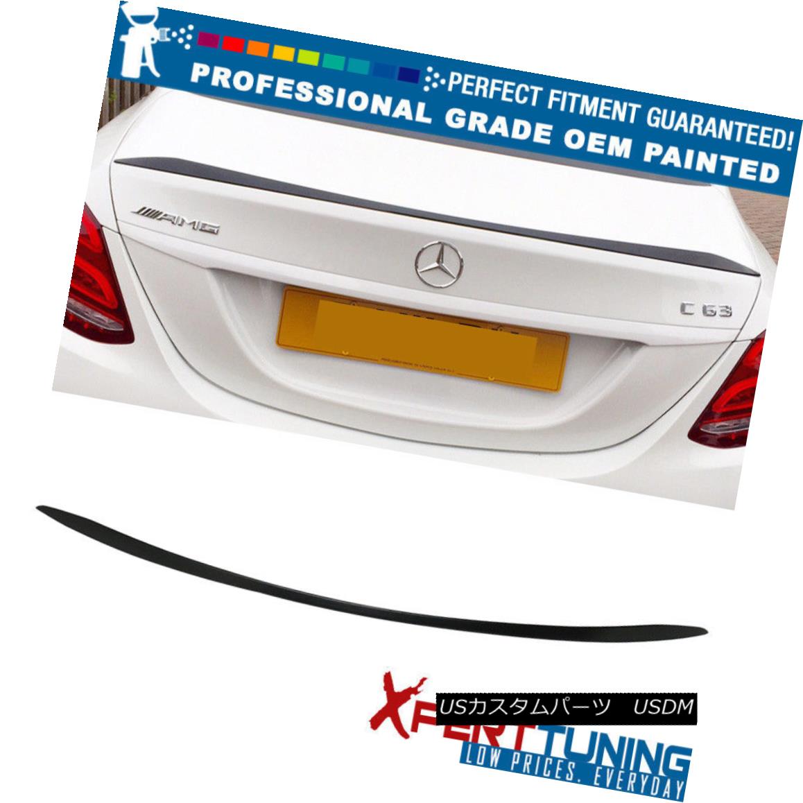 エアロパーツ 15-18 Benz W205 C Class Sedan 4D OE Painted Trunk Spoiler - OEM Painted Color 15-18ベンツW205 Cクラスセダン4D OE塗装トランク・スポイラー - OEM塗装色 【並行輸入品】｜カスタムパーツ WORLD倉庫