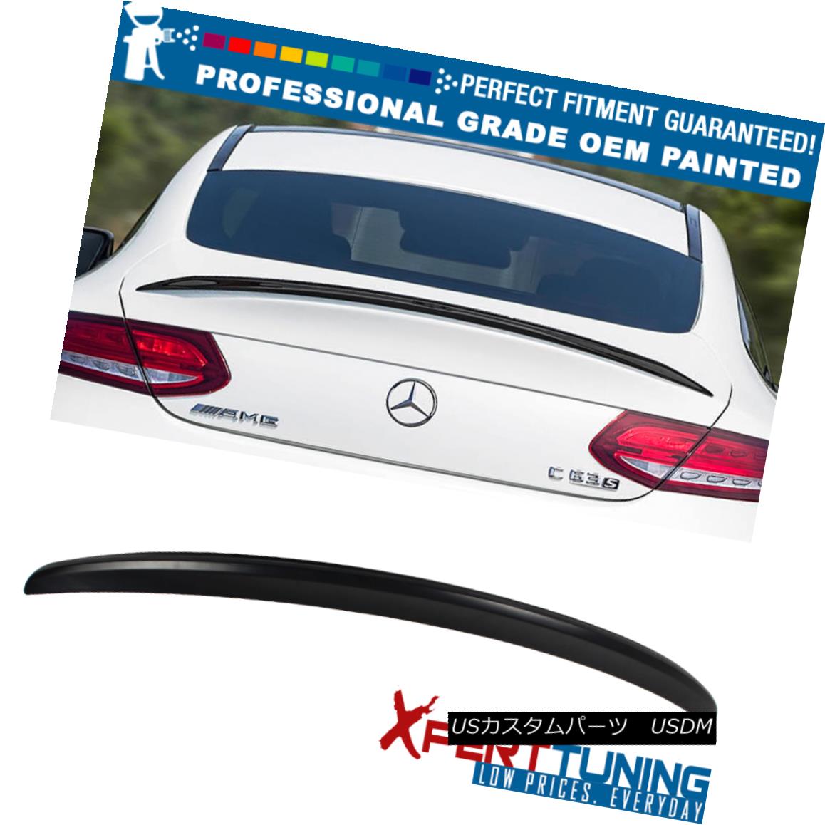 エアロパーツ 15-17 Benz C-Class C205 W205 2Dr Coupe AMG Trunk Spoiler - OEM Painted Color 15-17ベンツCクラスC205 W205 2DrクーペAMGトランク・スポイラー - OEM塗装カラー 【並行輸入品】