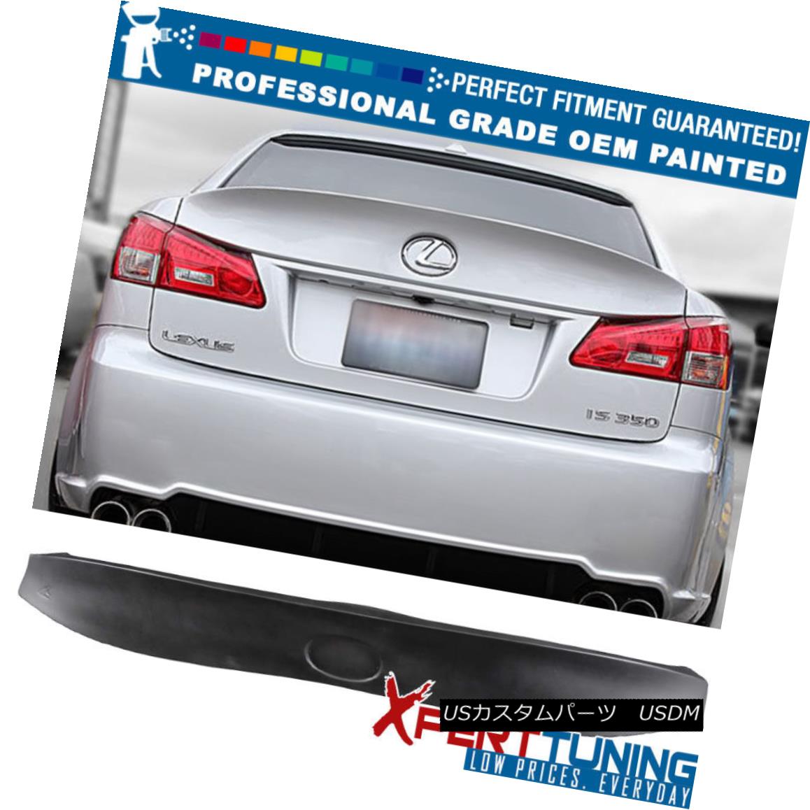 エアロパーツ Fit 06-13 Lexus IS250 IS350 IK Type ABS Trunk Spoiler - OEM Painted Color フィット06-13レクサスIS250 IS350 IKタイプABSトランク・スポイラー - OEM塗装カラー 【並行輸入品】