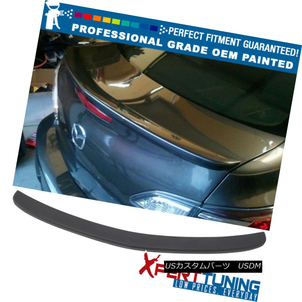 エアロパーツ Fit 10-13 Mazda 3 Mazda3 OE Style Painted Trunk Spoiler - OEM Painted Color フィット10-13マツダ3 Mazda3 OEスタイル塗装トランクスポイラー - OEM塗装カラー 【並行輸入品】