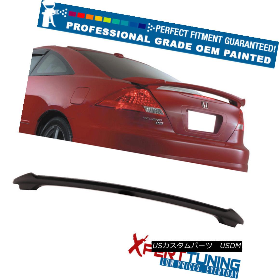 エアロパーツ Fits 06-07 Honda Accord Coupe OE Style ABS Trunk Spoiler - OEM Painted Color フィット06-07ホンダアコードクーペOEスタイルABSトランクスポイラー - OEM塗装カラー 【並行輸入品】