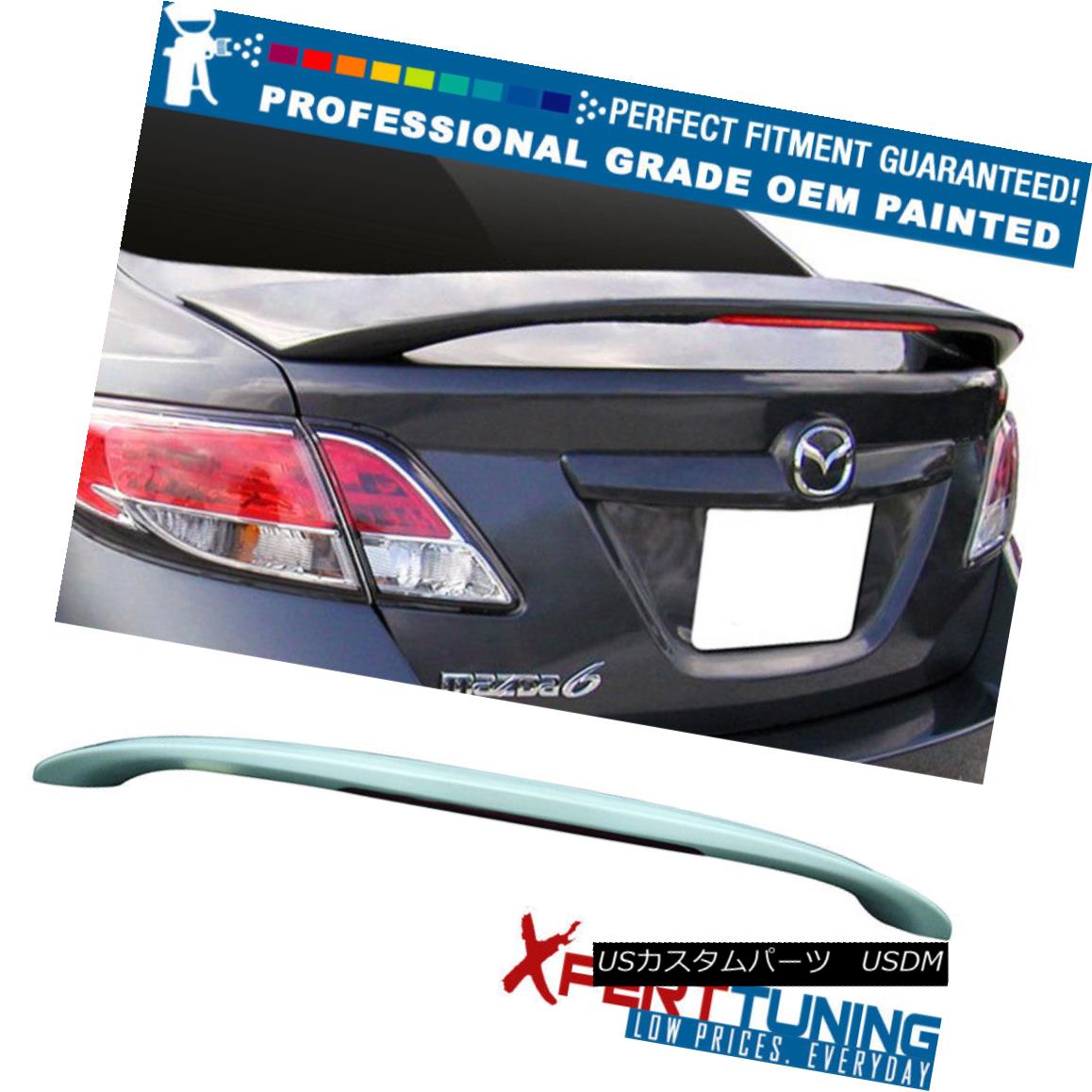 エアロパーツ Fit 09-13 Mazda 6 4Dr OE Factory Painted Trunk Spoiler & LED - OEM Painted Color フィット09-13マツダ6 4Dr OE工場塗装トランクスポイラー＆amp; LED - OEM塗装カラー 【並行輸入品】