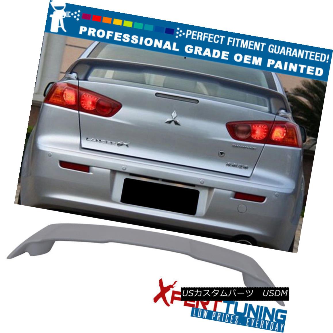 エアロパーツ 08-17 Mitsubishi Lancer OE Style Painted ABS Trunk Spoiler - OEM Painted Color 08-17三菱ランサーOEスタイル塗装ABSトランクスポイラー - OEM塗装カラー 【並行輸入品】