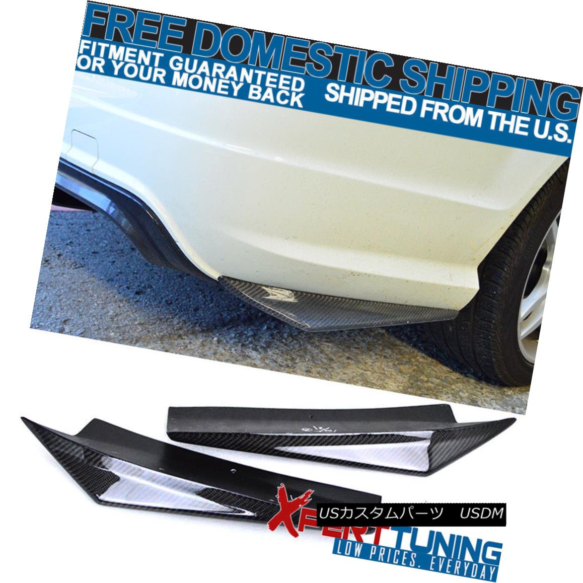エアロパーツ 12-14 C Class W204 LCI IKON Style Rear Bumper Splitter - Carbon Fiber (CF) 12-14 CクラスW204 LCI IKONスタイルリアバンパースプリッター - カーボンファイバー（CF） 【並行輸入品】