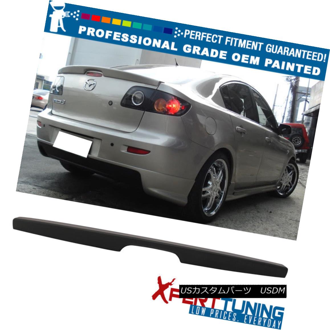 エアロパーツ Fit 04-09 Mazda 3 Sedan Flush Mount OE Factory Trunk Spoiler - OEM Painted Color フィット04-09マツダ3セダンフラッシュマウントOE工場のトランク・スポイラー - OEM塗装カラー 【並行輸入品】