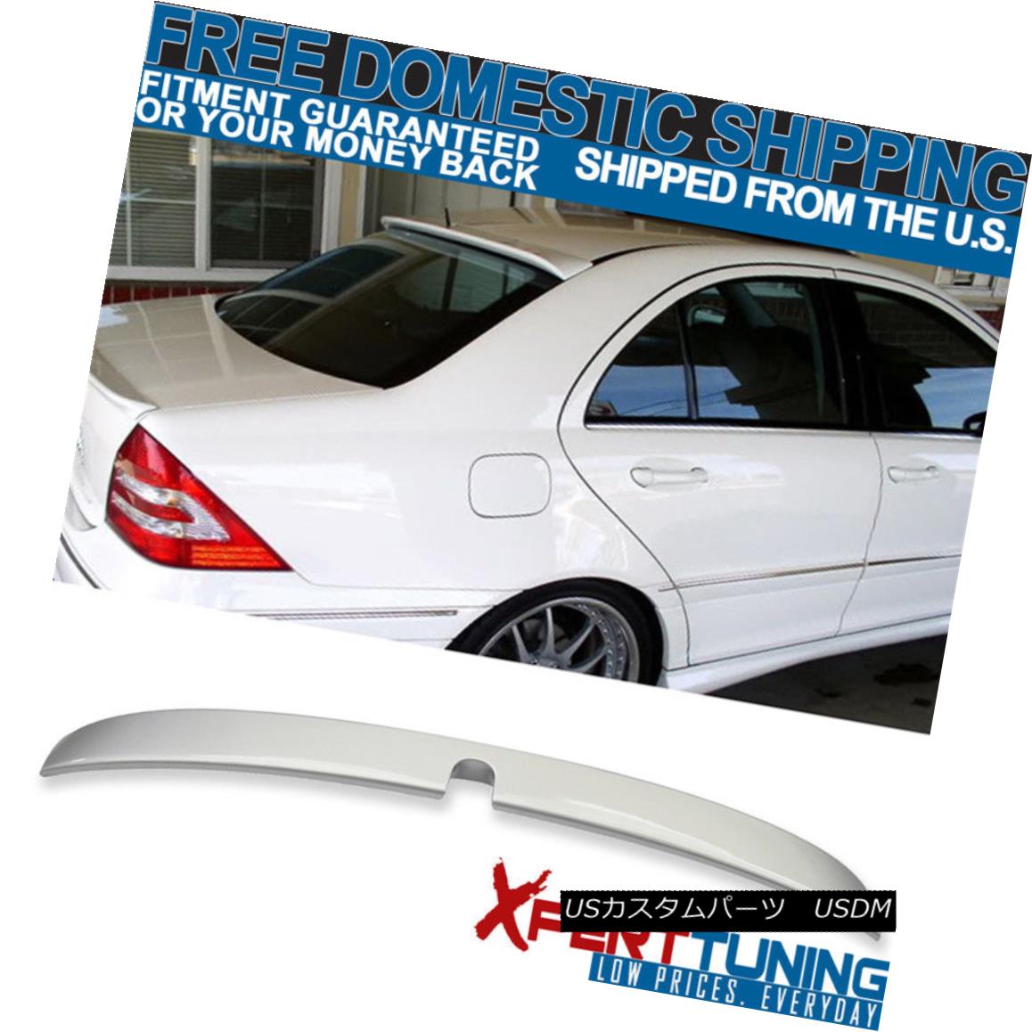エアロパーツ 01-07 C-class W203 Lorinser Painted #744 Brilliant Silver Metallic Roof Spoiler 01-07 CクラスW203ロリンザ塗装＃744ブリリアントシルバーメタリックルーフスポイラー 【並行輸入品】