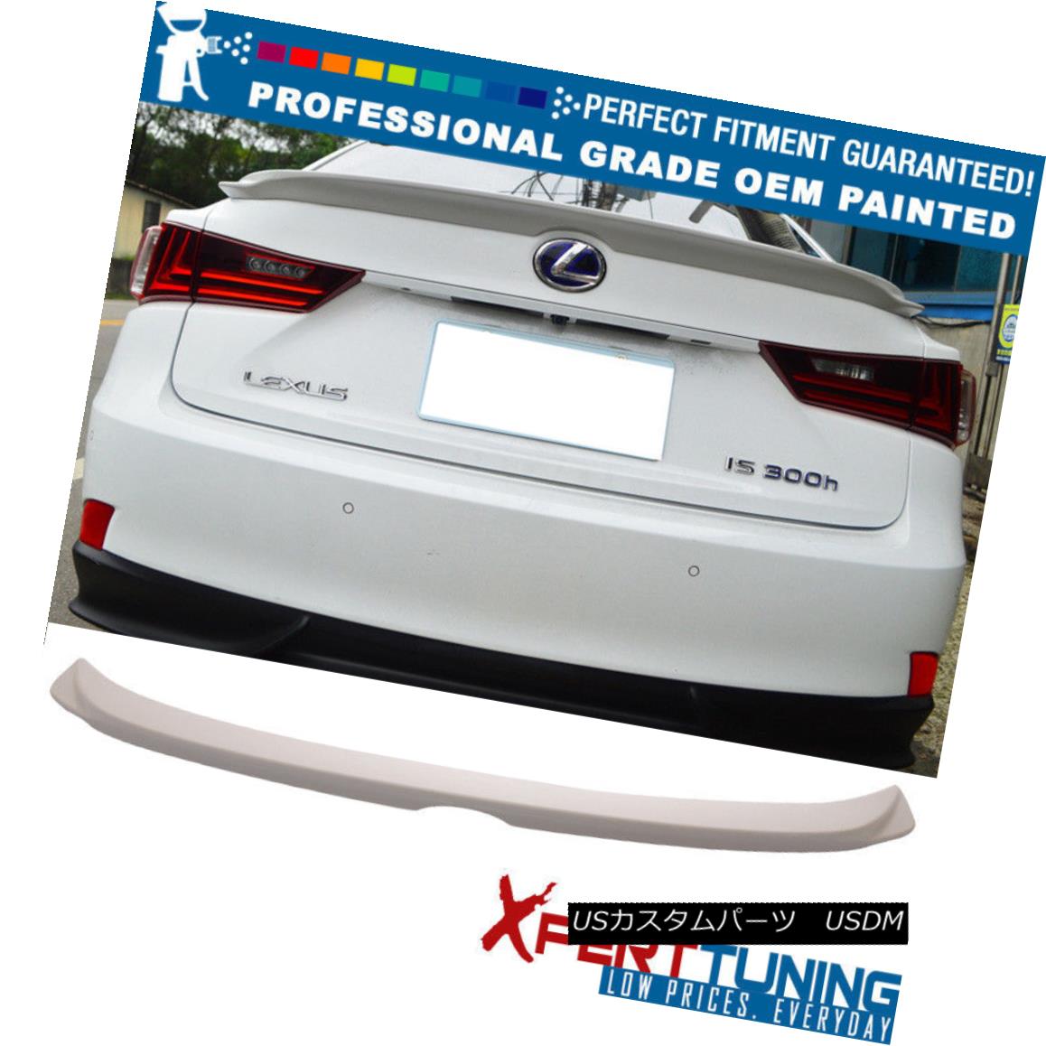 エアロパーツ Fit 14-16 Lexus IS250 XE30 F Style Painted ABS Trunk Spoiler - OEM Painted Color フィット14-16レクサスIS250 XE30 Fスタイル塗装ABSトランクスポイラー - OEM塗装カラー 【並行輸入品】