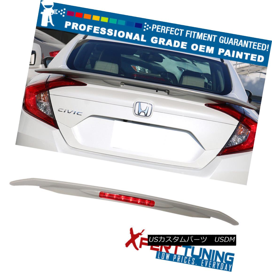 エアロパーツ 16 18 Civic Sedan Fc1 2 Tone Jdm Rs Si Style Trunk Spoiler Oem Painted Color 16 18シビックセダンfc1 2トーンjdm Rs Siスタイルトランクスポイラー Oem塗装カラー Centralelectricals Com