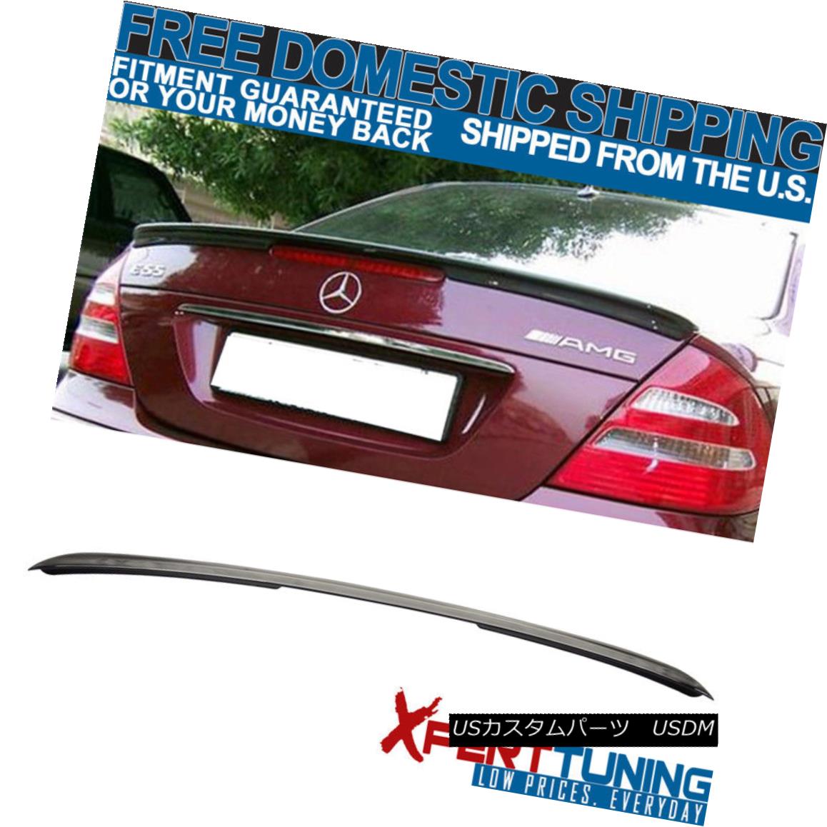 エアロパーツ Fit For 03-09 Benz E-Class W211 4Dr AMG #040 Black Painted Trunk Spoiler 03-09ベンツEクラスW211 4Dr AMG＃040黒塗装トランク・スポイラー 【並行輸入品】