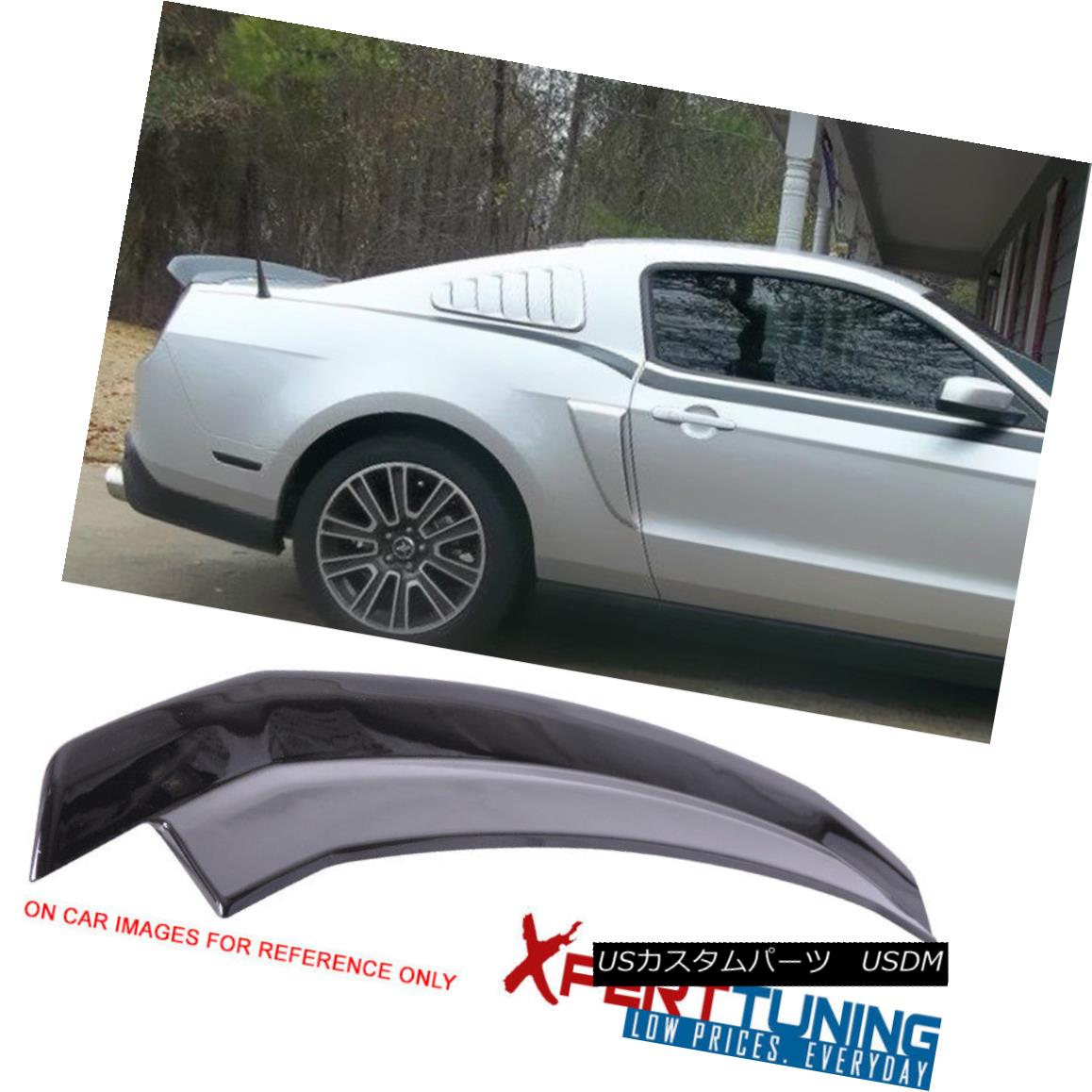 エアロパーツ 2010-2014 Ford Mustang Painted Ebony Black Trunk Spoiler - ABS 2010年から2014年のフォードマスタングペイントエボニーブラックトランクスポイラー - ABS 【並行輸入品】