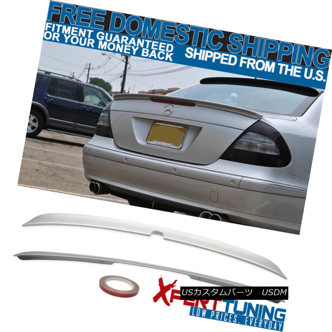 エアロパーツ W211 4Dr AMG Trunk Spoiler + Roof Spoiler Painted # 775 Iridium Silver Metallic W211 4Dr AMGトランク・スポイラー+ルーフ・スポイラー＃775イリジウム・シルバー・メタリック塗装 【並行輸入品】