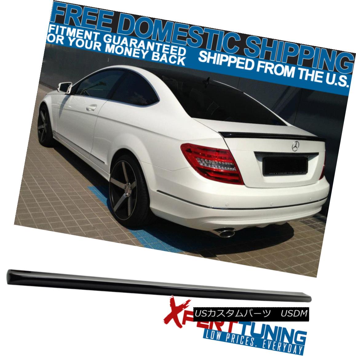 エアロパーツ 12-15 Mercedes Benz C204 2Dr Painted # 197 Obsidian Black Metallic Trunk Spoiler 12-15 Mercedes Benz C204 2Dr Painted＃197黒曜石の黒い金属のトランク・スポイラー 【並行輸入品】