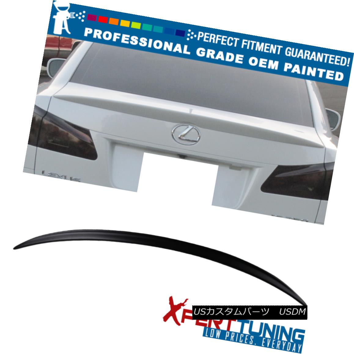 エアロパーツ Fit 06-13 IS250 IS350 4Dr OE Style Painted ABS Trunk Spoiler - OEM Painted Color フィット06-13 IS250 IS350 4Dr OEスタイル塗装ABSトランク・スポイラー - OEM塗装カラー 【並行輸入品】