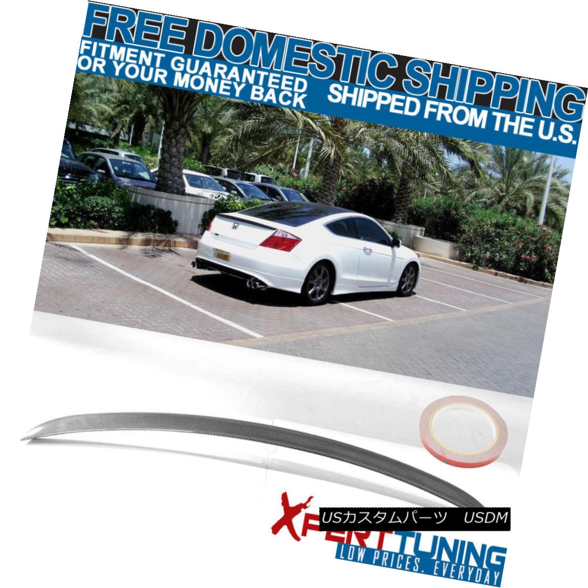 エアロパーツ 08-12 Honda Accord 2Dr OE Factory Style CF Carbon Fiber Trunk Spoiler 08-12 Honda Accord 2Dr OEファクトリースタイルCFカーボンファイバートランク・スポイラー 【並行輸入品】
