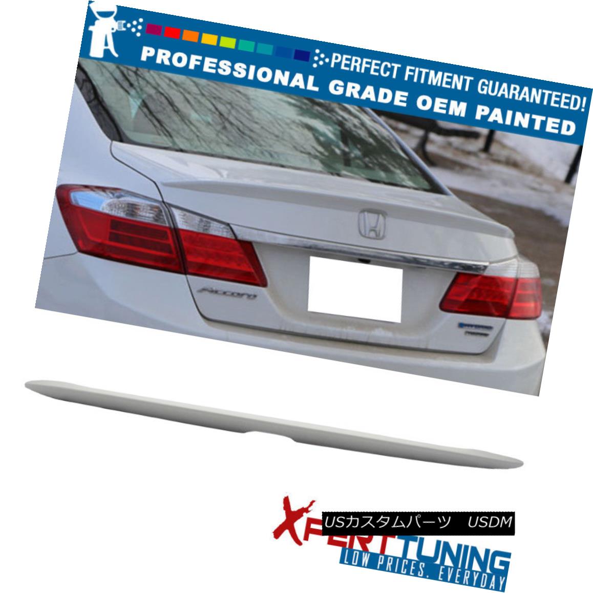 エアロパーツ Fits 13-16 Accord 4Dr OE Style Painted ABS Trunk Spoiler - OEM Painted Color フィット13-16アコード4Dr OEスタイル塗装ABSトランクスポイラー - OEM塗装カラー 【並行輸入品】
