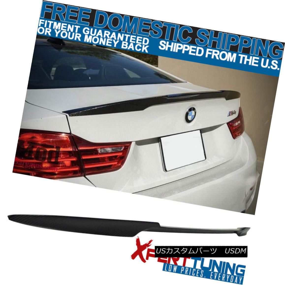 エアロパーツ Fit 14-18 BMW 3 Series F80 F30 V M4 Style Trunk Spoiler Wing - Carbon Fiber CF 適合14-18 BMW 3シリーズF80 F30 V M4スタイルトランク・スポイラー・ウィング - 炭素繊維CF 【並行輸入品】｜カスタムパーツ WORLD倉庫