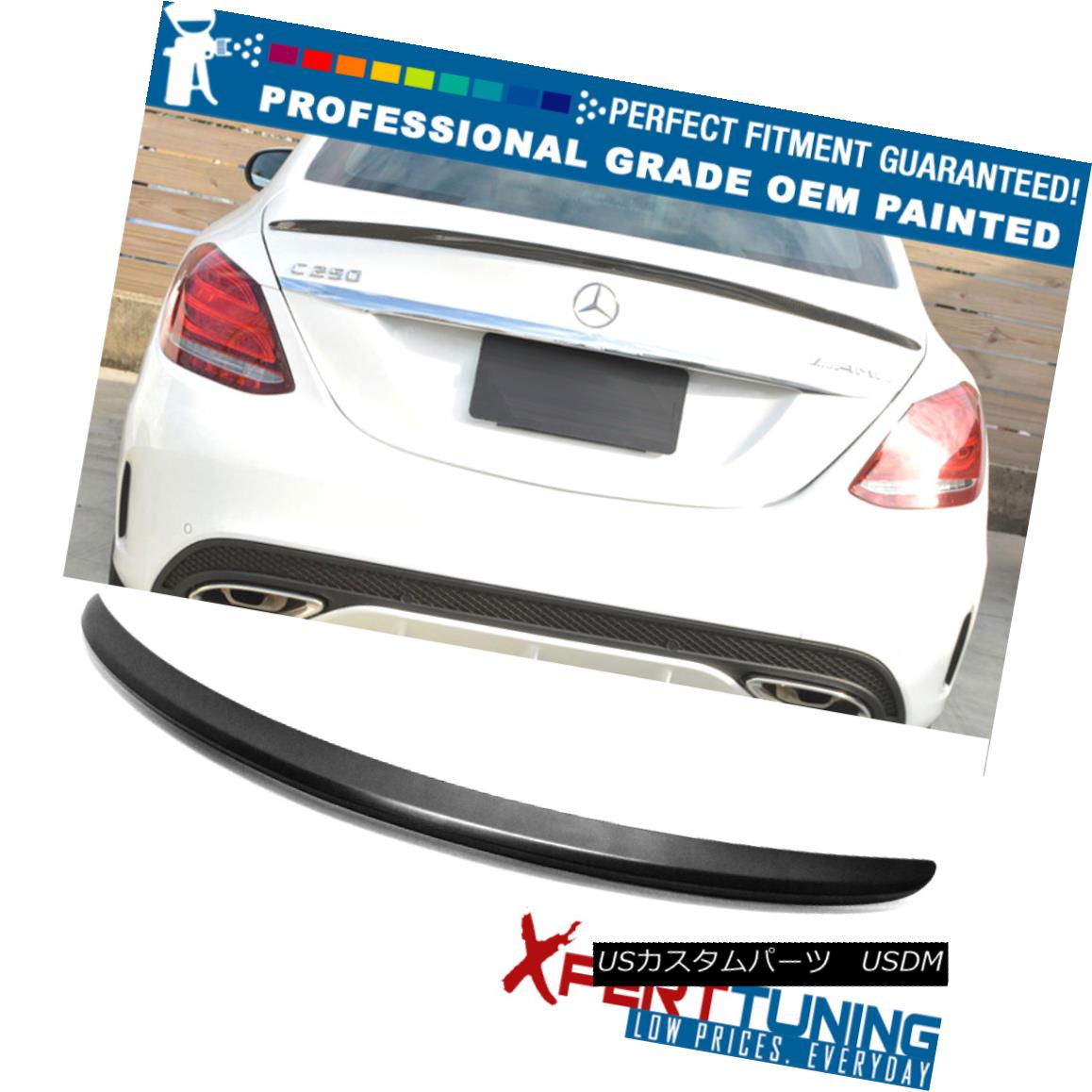 エアロパーツ 15-17 Benz W205 C Class 4Dr AMG Style Painted Trunk Spoiler - OEM Painted Color 15-17ベンツW205 Cクラス4Dr AMGスタイル塗装トランク・スポイラー - OEM塗装カラー 【並行輸入品】