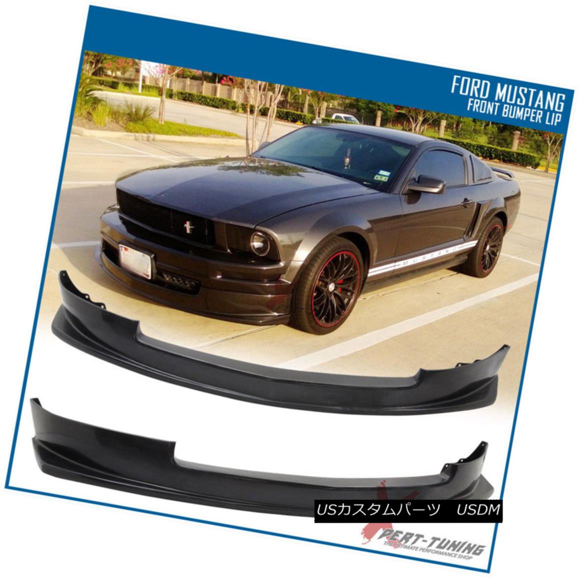 エアロパーツ Fits 05-09 Ford Mustang V6 Only Urethane Front Bumper Lip Spoiler Bodykit フィット05-09 Ford Mustang V6のみウレタンフロントバンパーリップスポイラーボディキット 【並行輸入品】