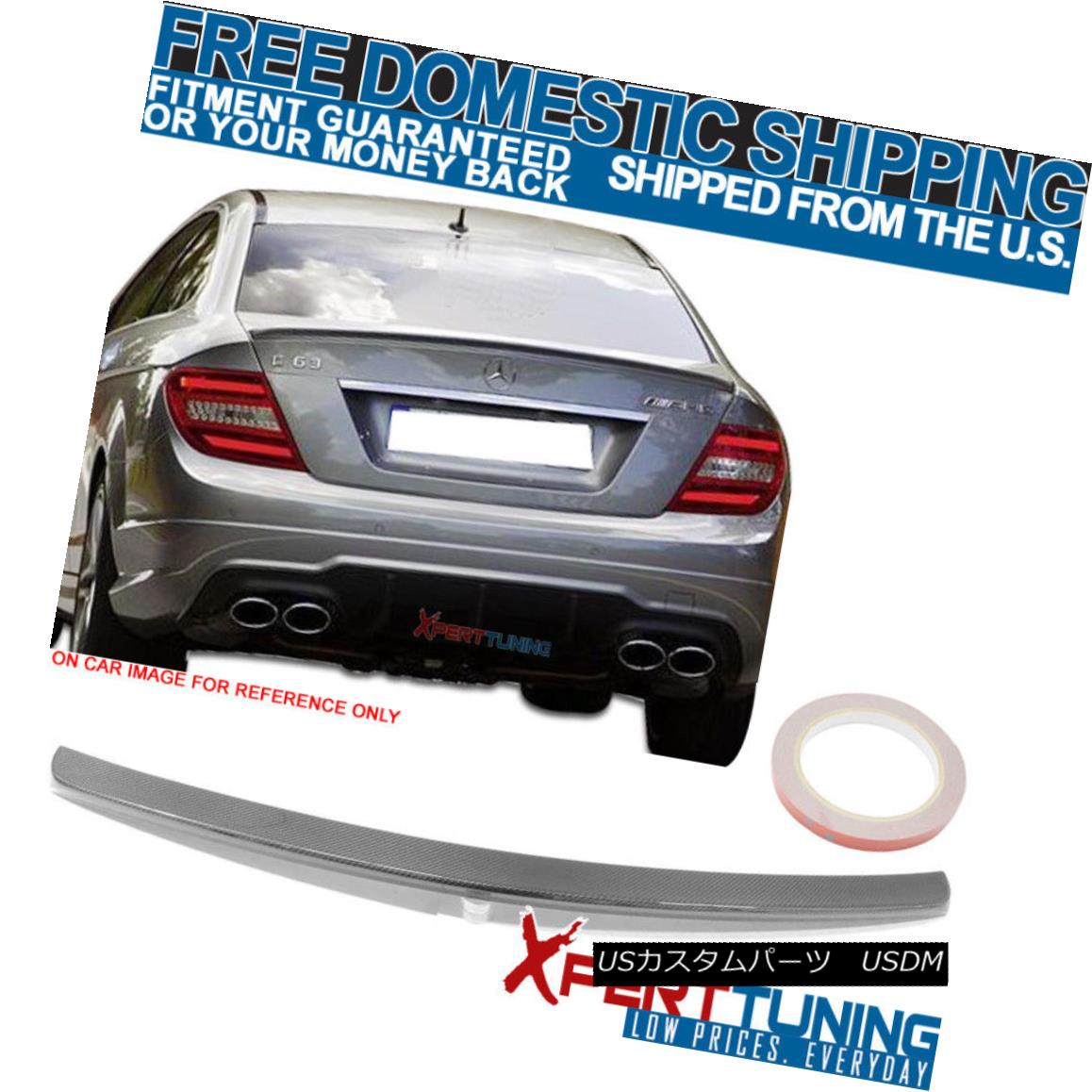 エアロパーツ 12 13 14 15 Benz C Class C204 2Dr AMG Style CF Carbon Fiber Trunk Spoiler 12 13 14 15ベンツCクラスC204 2Dr AMGスタイルCF炭素繊維トランク・スポイラー 【並行輸入品】