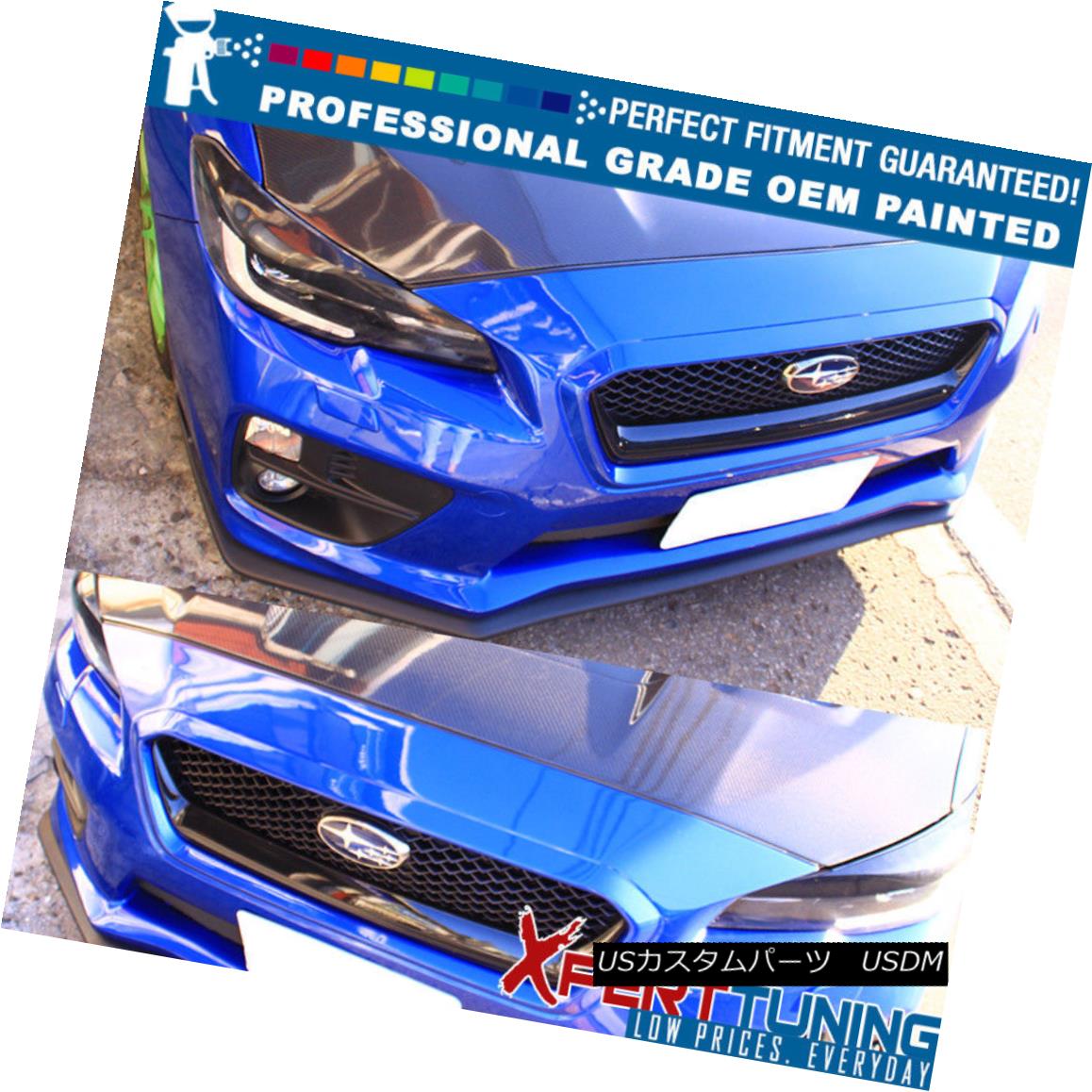 エアロパーツ Fits 15 18 Subaru WRX STI Painted Headlight Eyelid Eyebrow -OEM Painted Color フィット15 18 Subaru WRX STI塗装ヘッドライトまぶたの眉毛 - 【並行輸入品】