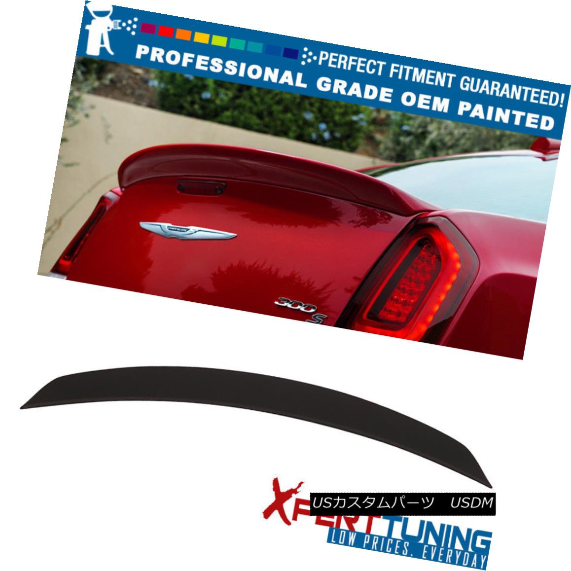 エアロパーツ Fits 15-18 Chrysler 300 SRT Style Trunk Spoiler Wing - OEM Painted Color フィット15-18クライスラー300 SRTスタイルのトランク・スポイラーウィング - OEM塗装色 【並行輸入品】