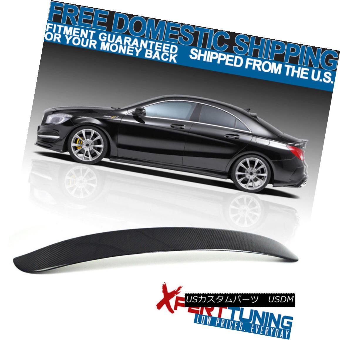 エアロパーツ 2013-2018 Benz W117 4Dr 4Door OE Style ABS Carbon Fiber Rear Roof Spoiler 2013-2018ベンツW117 4Dr 4Door OEスタイルABSカーボンファイバーリアルーフスポイラー 【並行輸入品】｜カスタムパーツ WORLD倉庫
