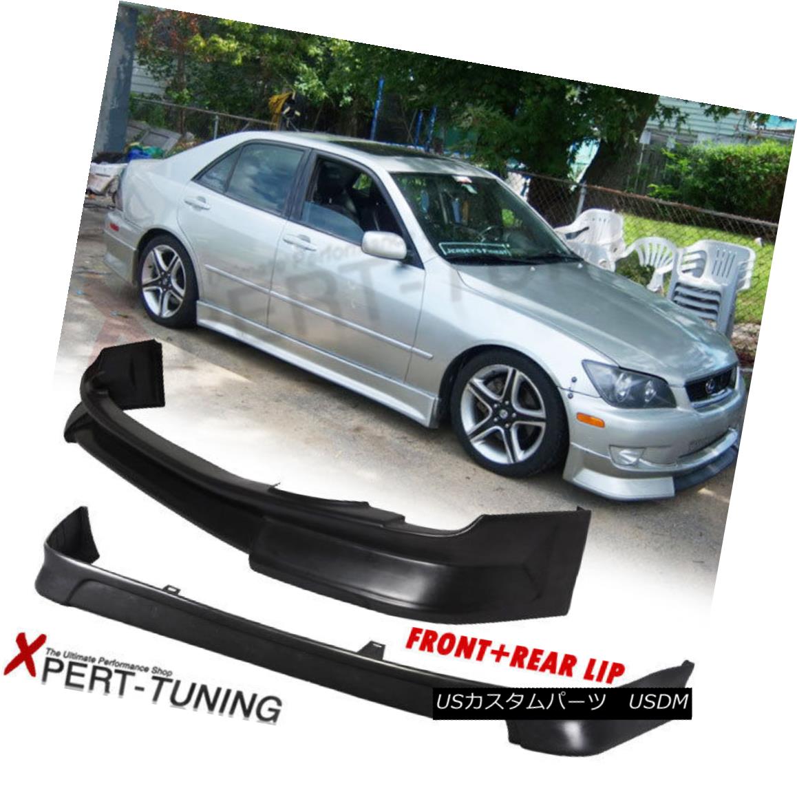 エアロパーツ Fit 01-05 Lexus IS300 Ikon Style Front Bumper Lip PU + Rear Diffuser Lip フィット01-05レクサスIS300イコンスタイルフロントバンパーリップPU +リアディフューザーリップ 【並行輸入品】|カスタムパーツ WORLD倉庫