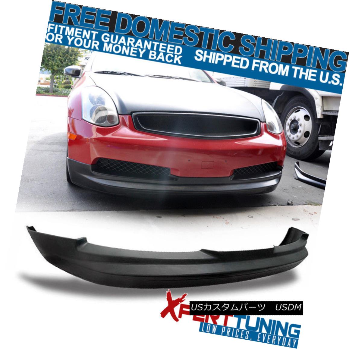 エアロパーツ Fits 03-07 Fit For Infiniti G35 Urethane Bumper Lip Spoiler Bodykit 2004 2005 03-07フィットフィットインフィニティG35ウレタンバンパーリップスポイラーボディキット2004 2005 【並行輸入品】｜カスタムパーツ WORLD倉庫その他