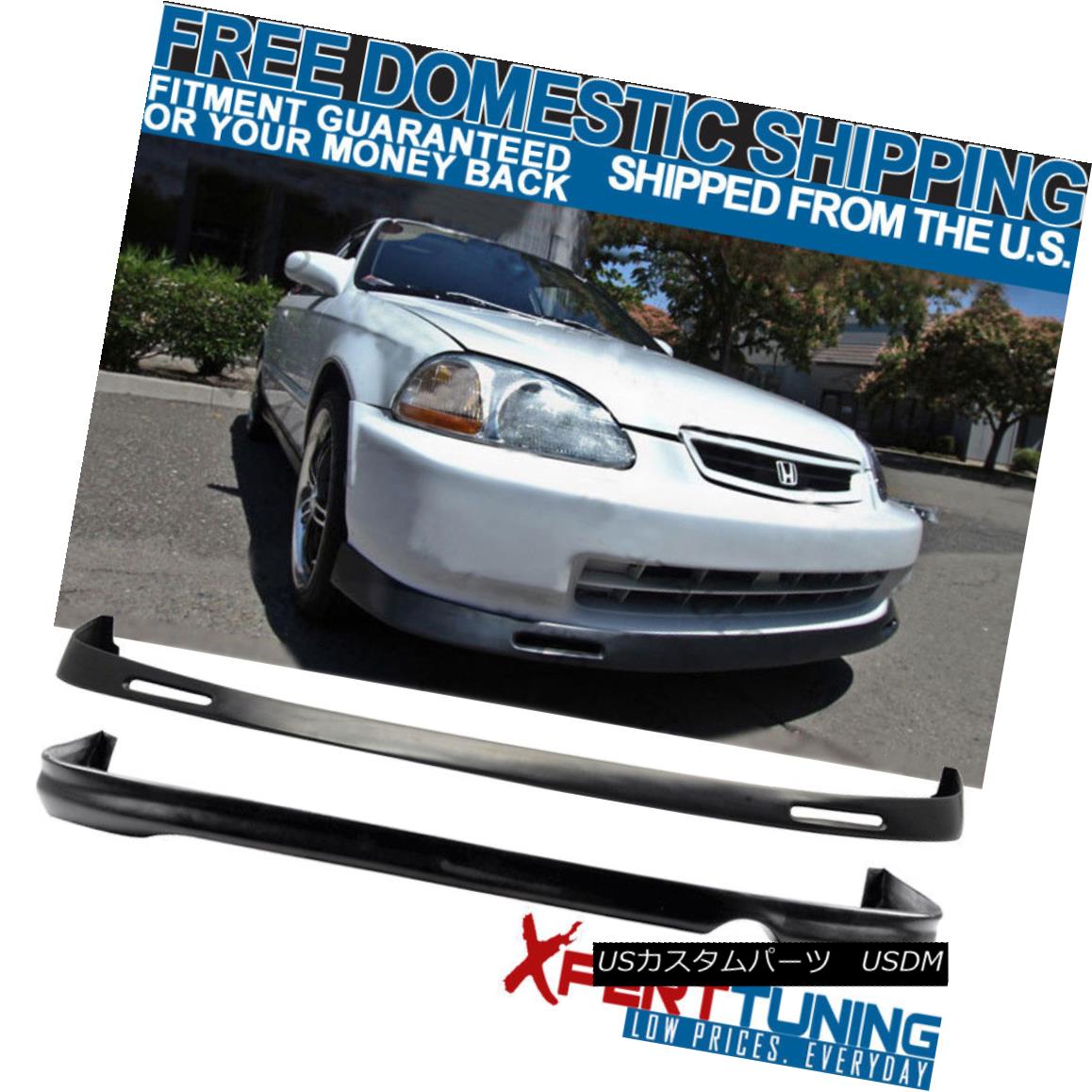 エアロパーツ Fits 96-98 Honda Civic BYS Style Front + Rear Bumper Lip - Urethane フィット96-98ホンダシビックBYSスタイルフロント+リアバンパーリップ - ウレタン 【並行輸入品】｜カスタムパーツ WORLD倉庫