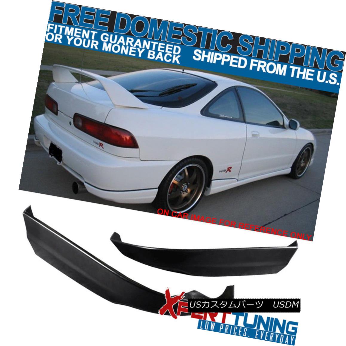 エアロパーツ Fit 98-01 Acura Integra Rear Bumper Lip PU Valance Spats Bodykit フィット98-01アキュラインテグラリアバンパーリップPUバランススパッツボディキット 【並行輸入品】