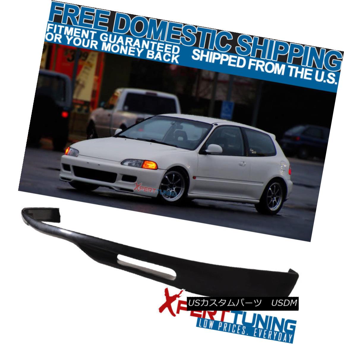 エアロパーツ Fits 92 93 94 95 Honda Civic EG JDM WW Style Front Bumper Lip - Poly Urethane フィット92 93 94 95ホンダシビックEG JDM WWスタイルフロントバンパーリップ - ポリウレタン 【並行輸入品】 100,595円