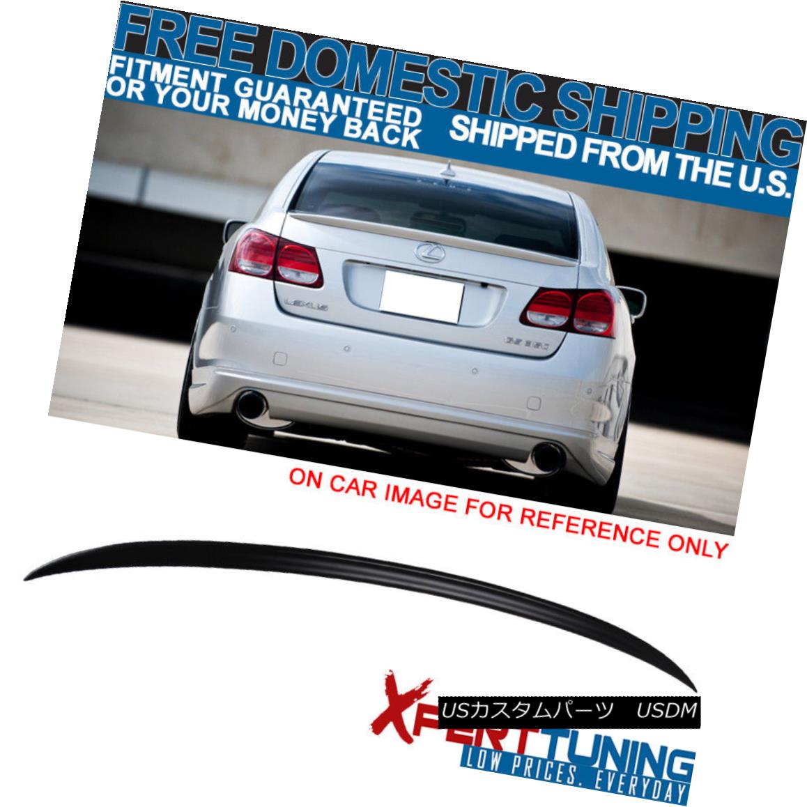 エアロパーツ Fit For 06-12 Lexus GS350 GS450 OE Style Unpainted ABS Trunk Spoiler フィット6月12日レクサスGS350 GS450 OEスタイル無塗装ABSトランクスポイラー 【並行輸入品】
