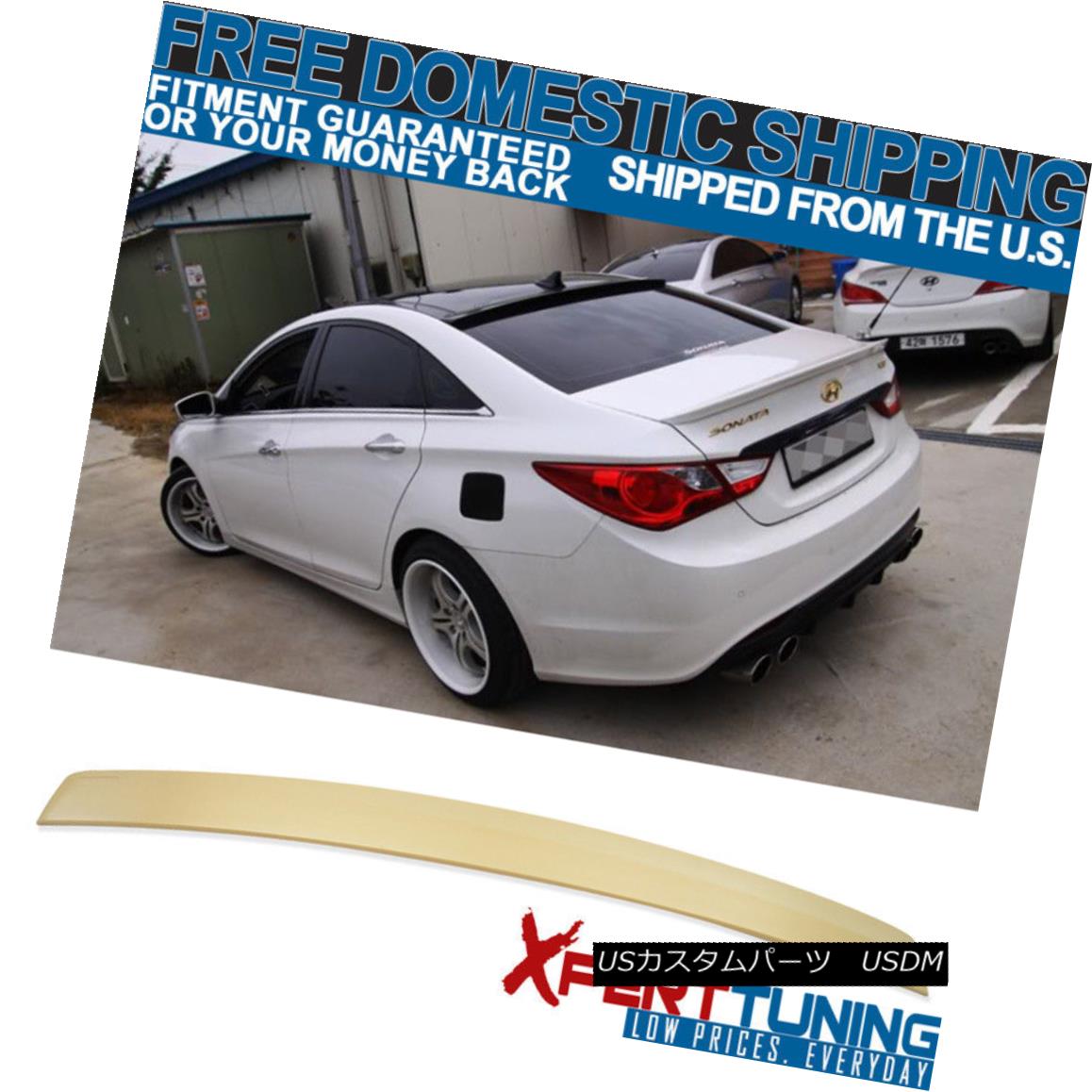 エアロパーツ Fit For 2011-2014 Hyundai YF Sonata OE Style Unpainted ABS Roof Spoiler 現代YFソナタOEスタイル未塗装ABSルーフスポイラー 【並行輸入品】