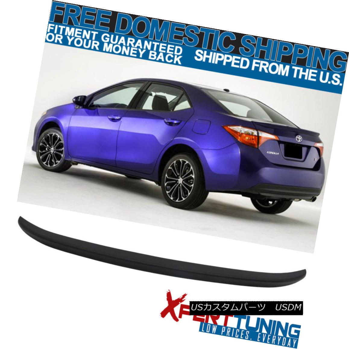 エアロパーツ Fit For 2014-2018 Toyota Corolla OE Style Trunk Spoiler Matte Black ABS Plastic 2014-2018トヨタカローラOEスタイルトランクスポイラーマットブラックABSプラスチック 【並行輸入品】