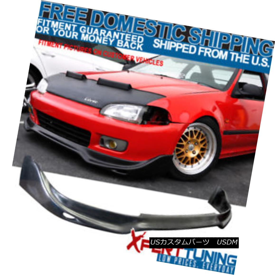 エアロ分野 Fits 92 95 Honda Civic Jdm Jun Style Front Bumper Lip Unpainted Urethane 合う92 95ホンダシビックjdm Junスタイルフロントバンパーリップ未家屋塗装 ウレタン Newbyresnursery Com