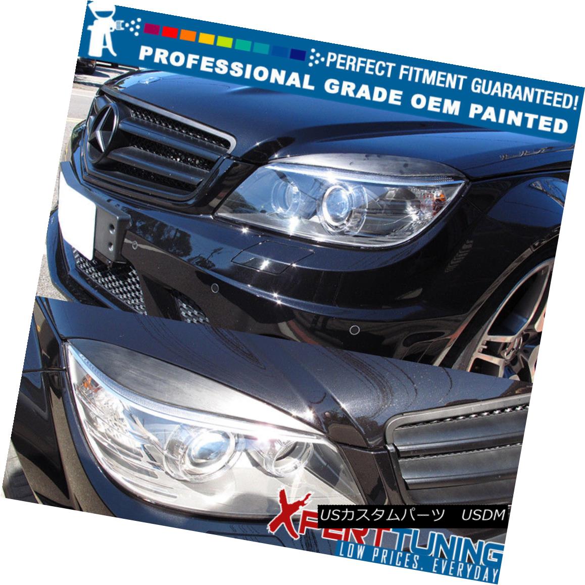 エアロパーツ 08-11 Benz C Class W204 Painted Headlight Eyebrow Eyelid - OEM Painted Color 08-11ベンツCクラスW204塗装ヘッドライト眉毛まぶた - OEM塗装色 【並行輸入品】 107,146円