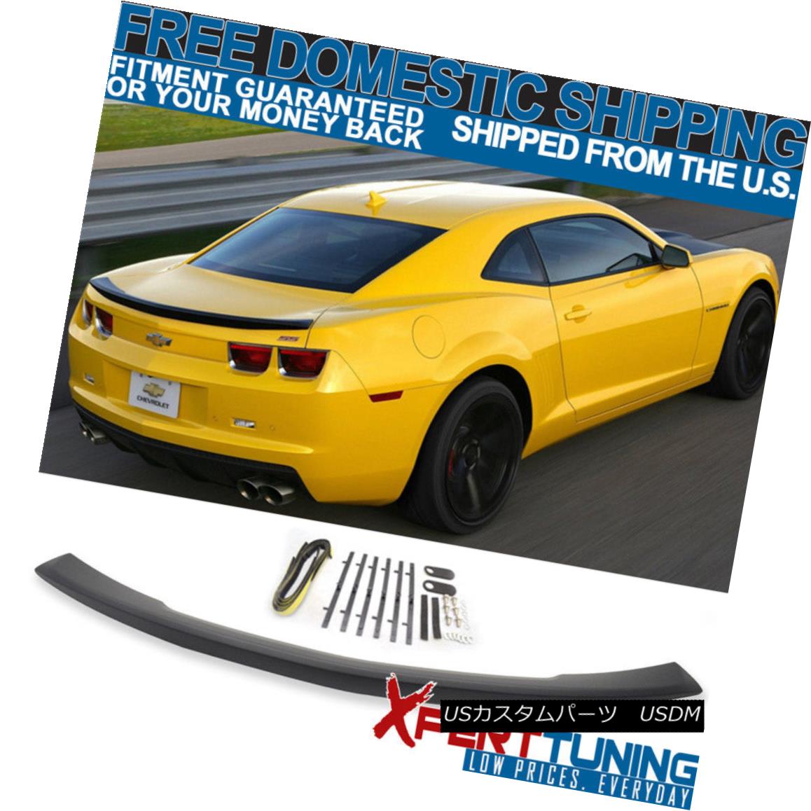 エアロパーツ Fits 10-13 Chevy Camaro Flush Mount OE Factory Style Trunk Spoiler Wing フィット10-13シボレーカマロフラッシュマウントOE工場スタイルのトランクスポイラーウィング 【並行輸入品】
