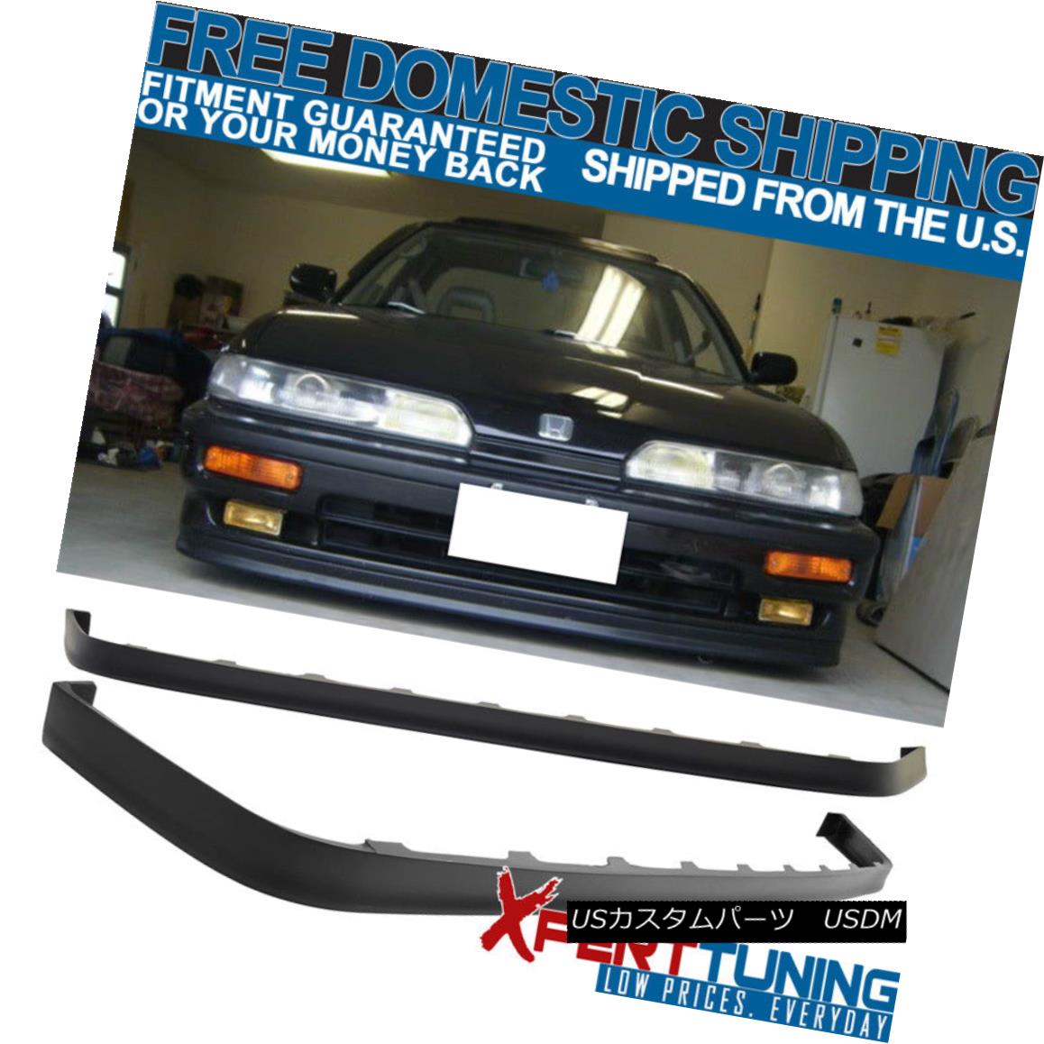 エアロパーツ Fits 90-91 Acura Integra JDP Style Front Bumper Lip - Poly Urethane PU フィット90-91 Acura Integra JDPスタイルフロントバンパーリップ - ポリウレタンPU 【並行輸入品】｜カスタムパーツ WORLD倉庫