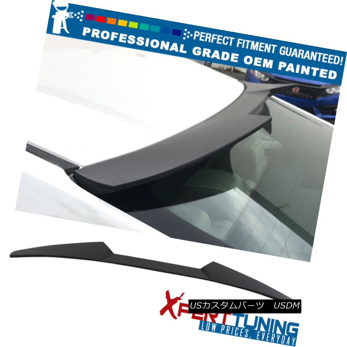 エアロパーツ 16-18 Honda Civic X 10th Gen Sedan 4Dr V Style Roof Spoiler - OEM Painted Color 16-18ホンダシビックX 10世代セダン4Dr Vスタイルルーフスポイラー - OEM塗装カラー 【並行輸入品】